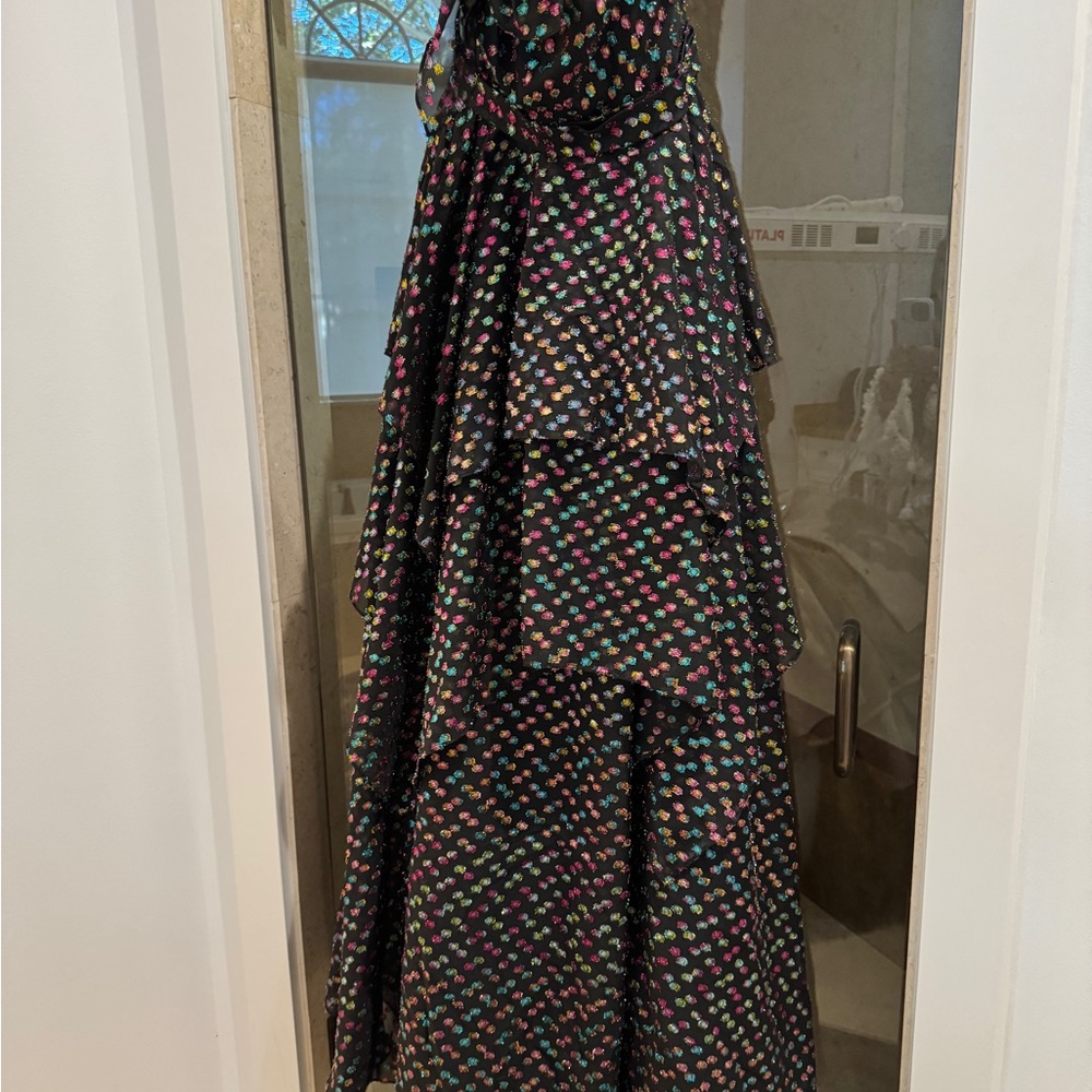 Vibrant Polka Dot Layered Dress